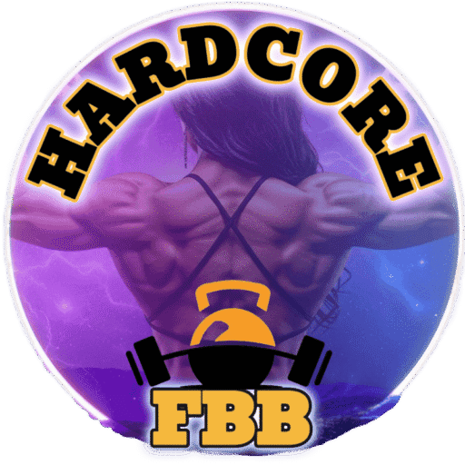 Hardcore FBB female bodybuilding media logo