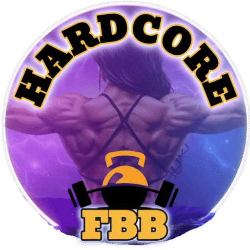 Hardcore FBB female bodybuilding media logo